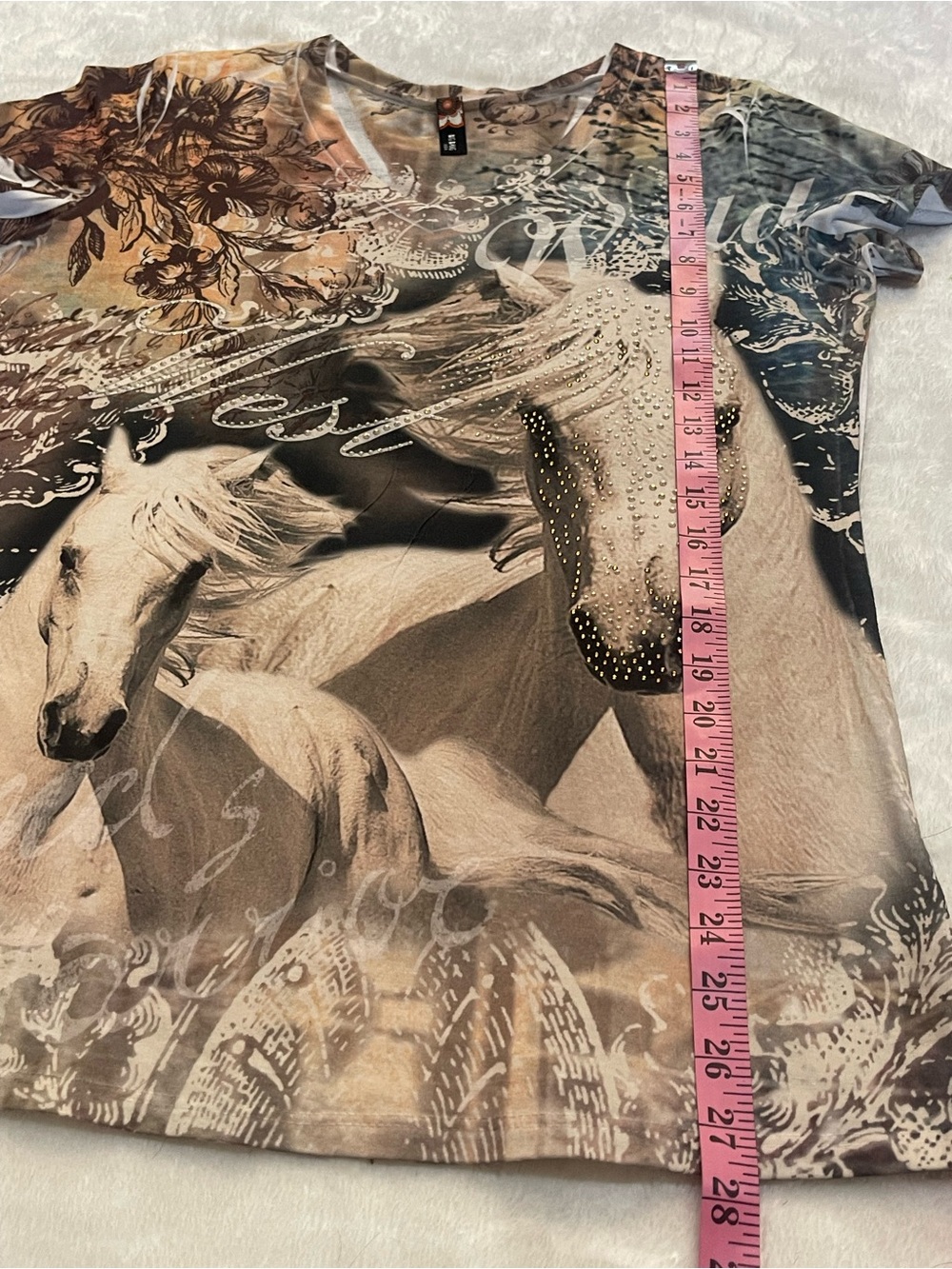 Big Bang Clothing Company - Wild West Short Sleeve, Scoop Neck Rhinestone Print - Picture 13 of 15